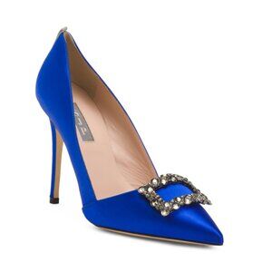 SJP by Sarah Jessica Parker Blue Satin Heels